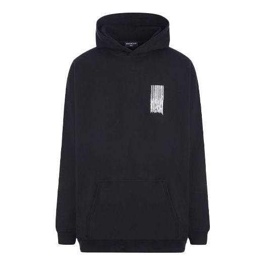 Mikina Balenciaga Barcode Cotton Hoodie Čierna | 651799TKVE61070, 0