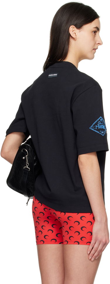 Tričko Marine Serre Marine Serre Souvenir Loose Fit Jersey T-Shirt Čierna | UTT001A CJER0079, 2