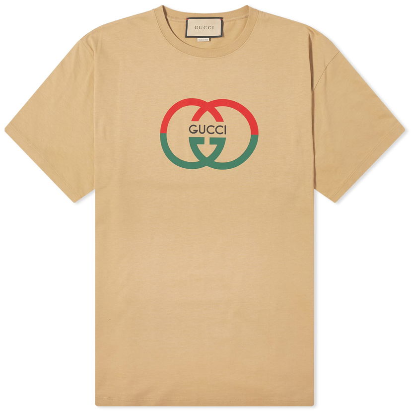 Tričko Gucci Interlocking Logo T-Shirt Béžová | 771758-XJF68-2293