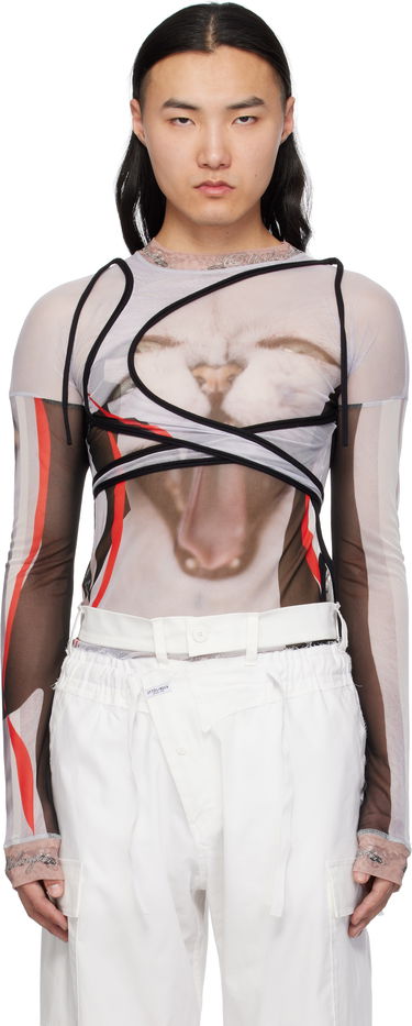Crop Top Ottolinger Ottolinger Mesh Deconstructed Longsleeve T-shirt Rôznofarebný | 101-100701-02, 0