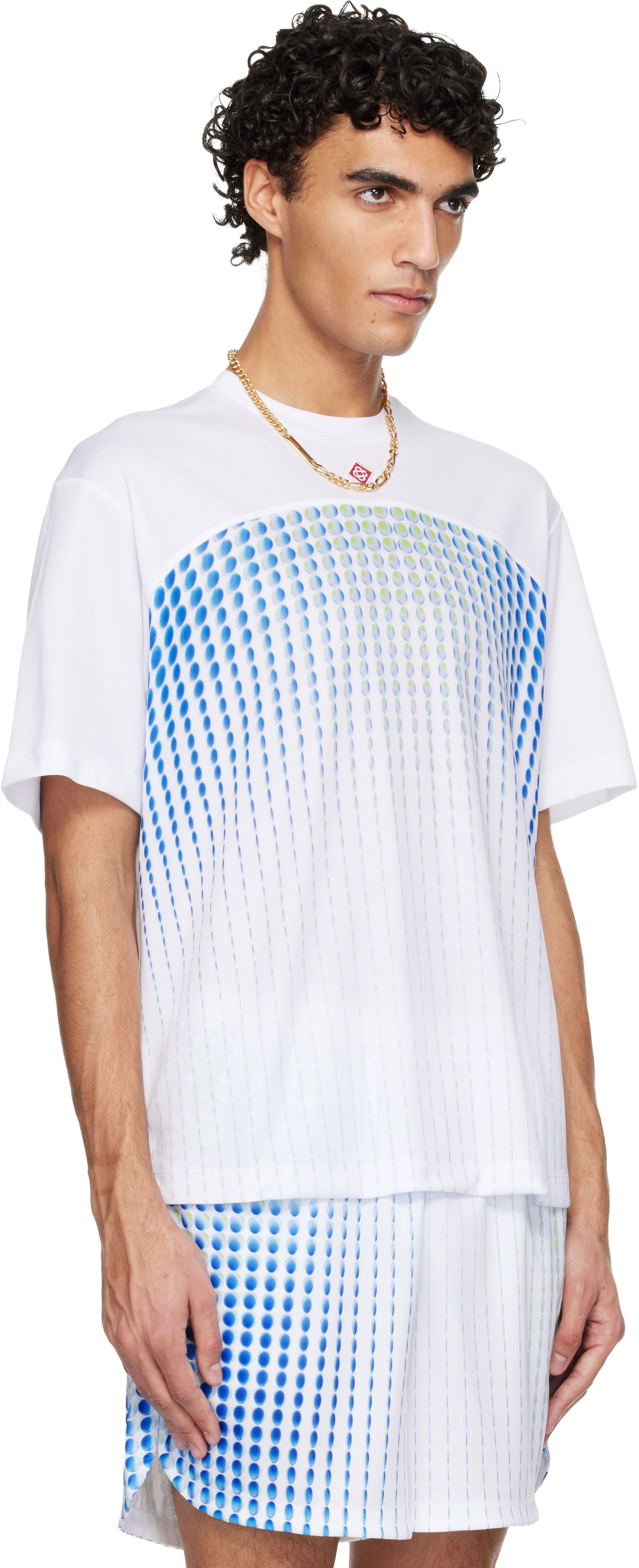 Tričko Casablanca Casablanca Tennis Tech Short Sleeve T-shirt Rôznofarebný | M-SP26-JTP-449-01, 1