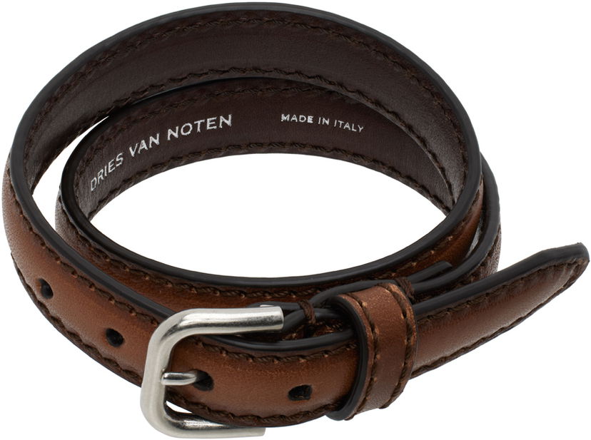 Náramok Dries Van Noten Tan Leather Bracelet Hnedá | 242-022110-192