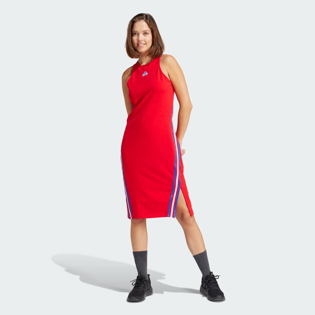 Sleeveless Midi Sport Dress with Side Slit