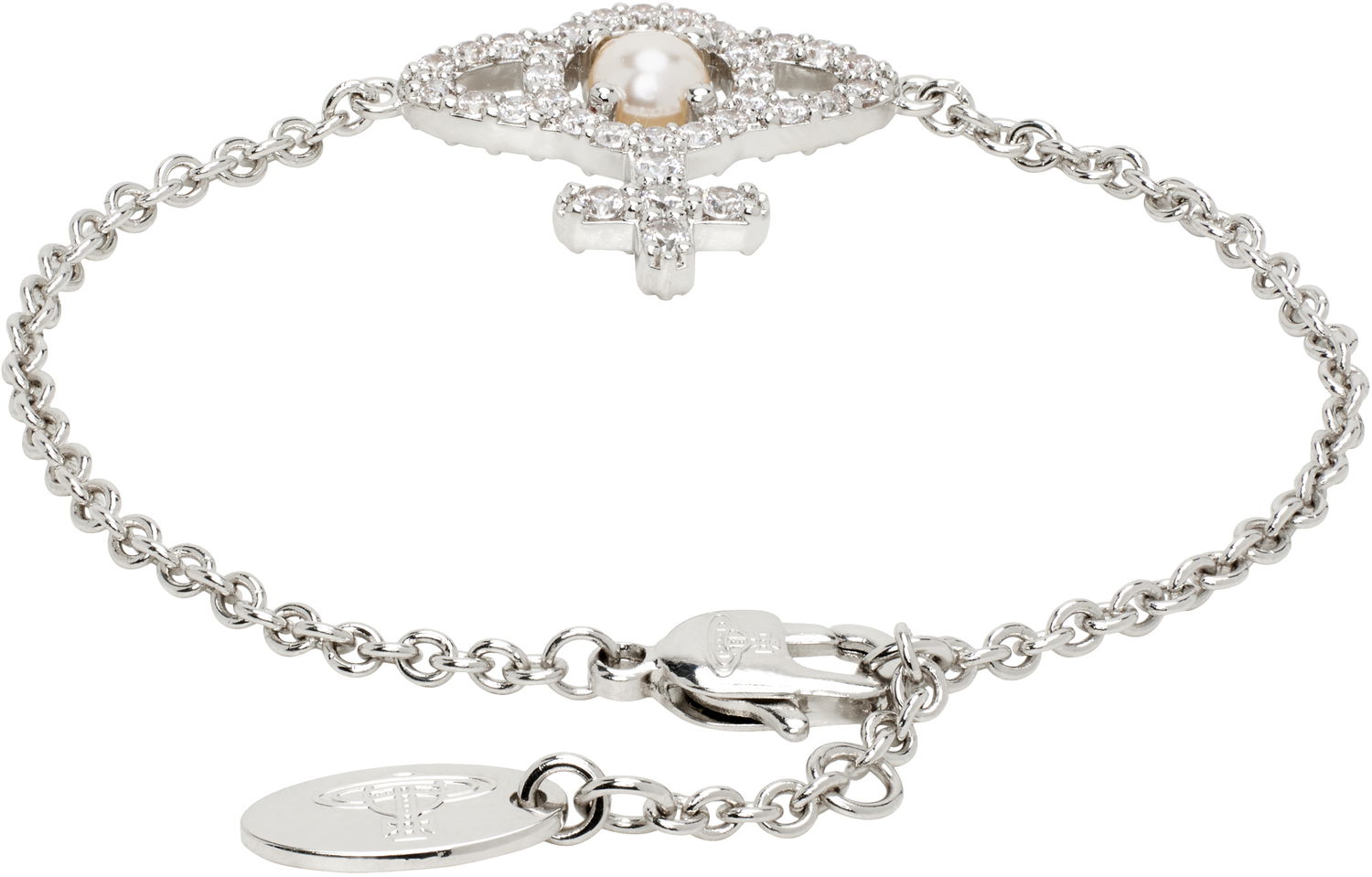 Náramok Vivienne Westwood Olympia Pearl Chain Bracelet Metalická | 6102021E-02P132-SM, 1
