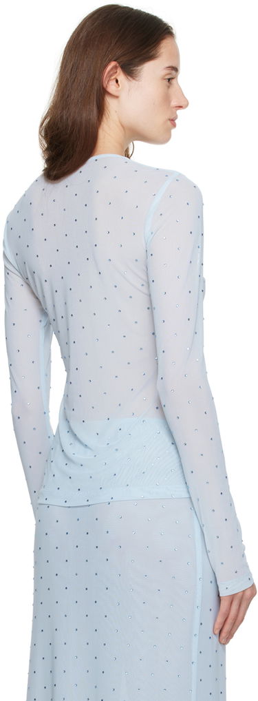 Tričko Anna Sui Rhinestone Long Sleeve T-Shirt Modrá | 1024F20, 2