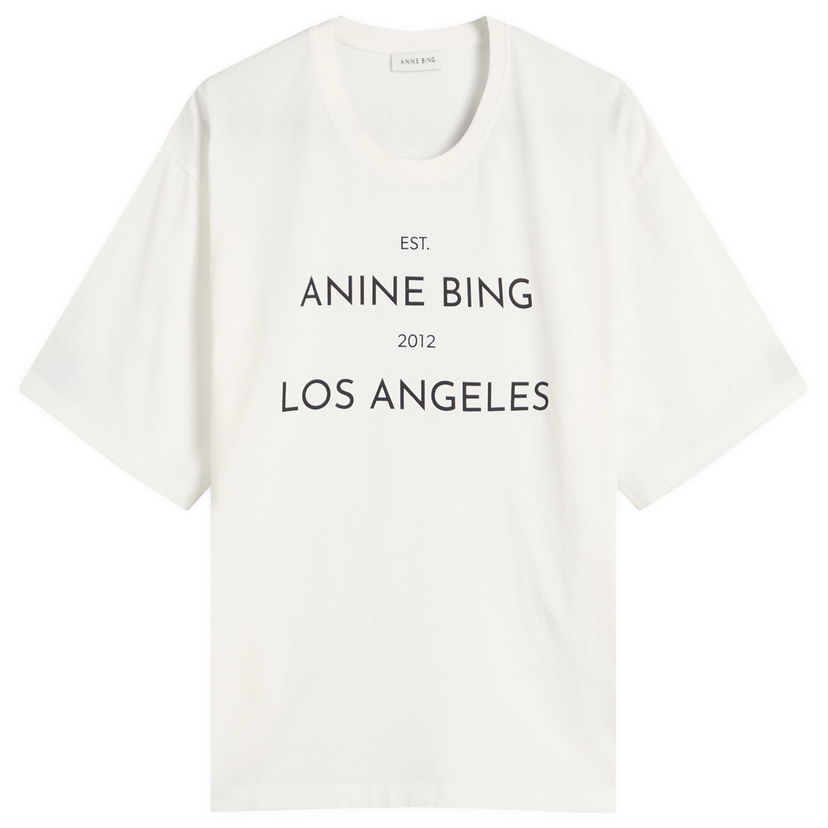 Tričko Anine Bing Rudy T-Shirt Biela | A-08-11037-IVY1