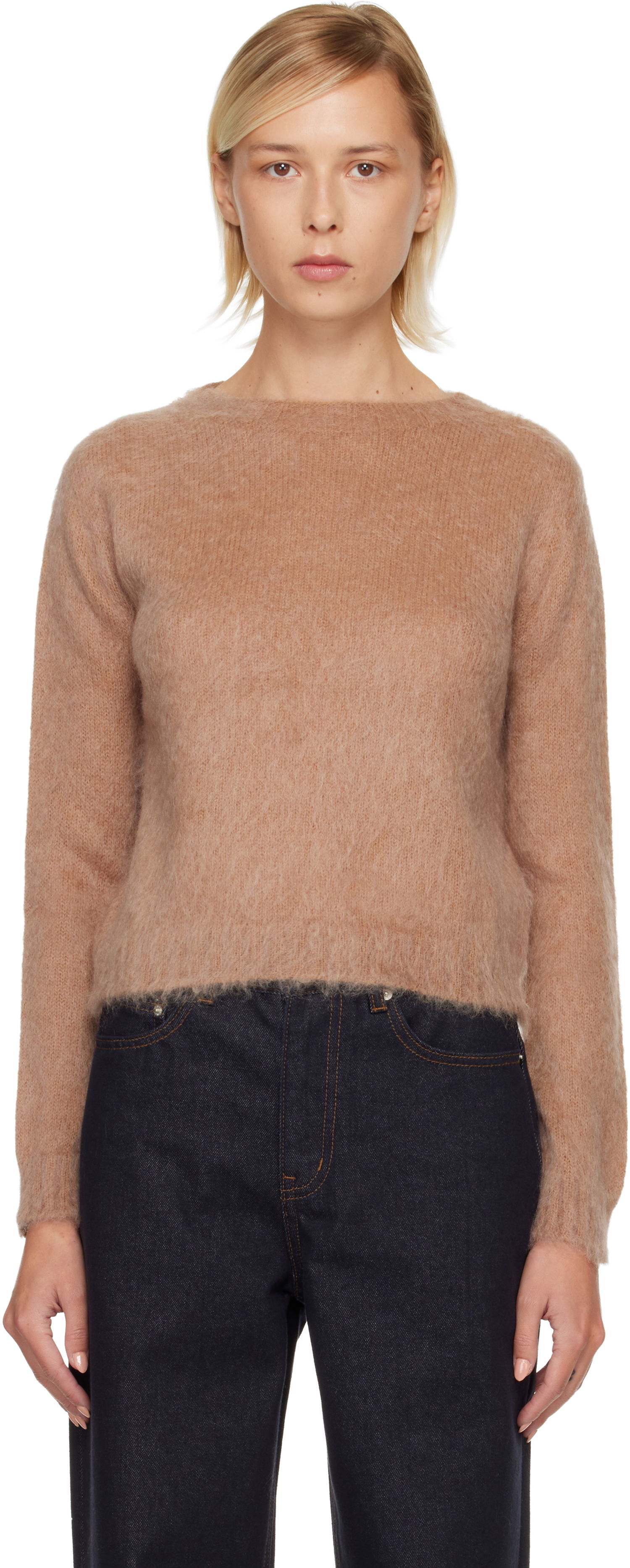 Sveter Max Mara Aceto Fuzzy Knit Sweater Béžová | 2526366122600, 0