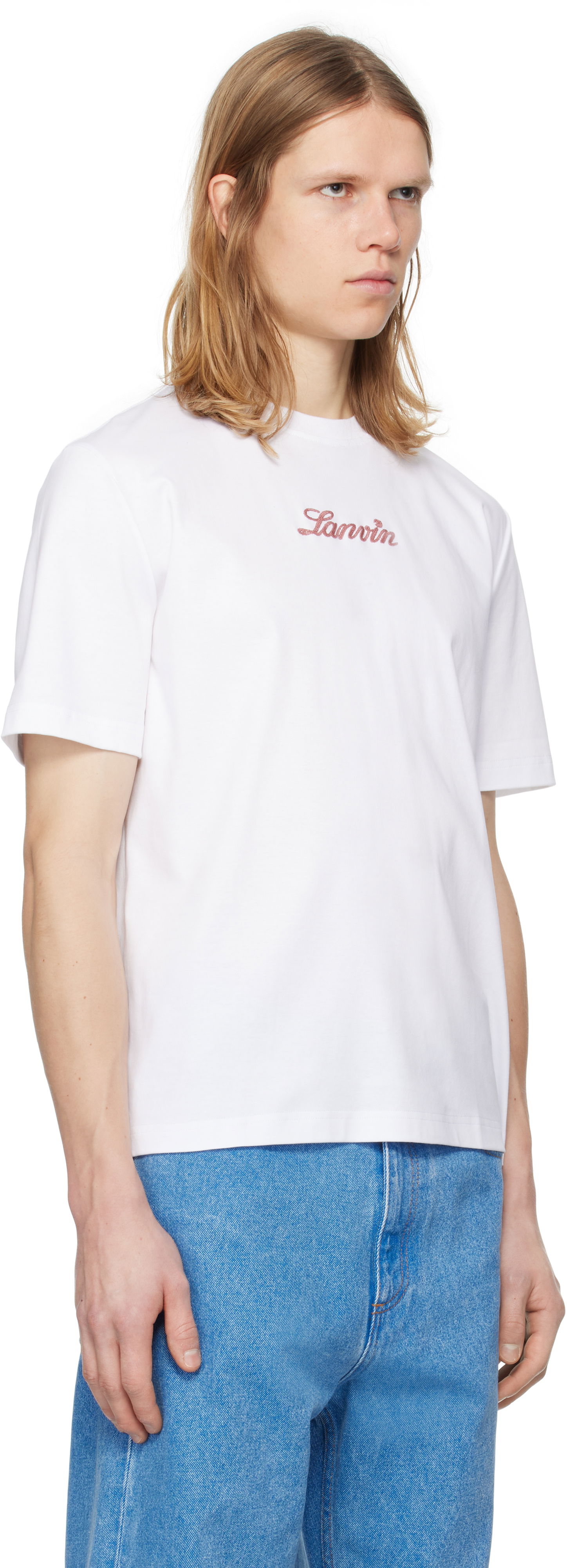 Tričko LANVIN Lanvin Bouclette Script Logo T-Shirt Biela | RM-TS0115-J134-P25, 1