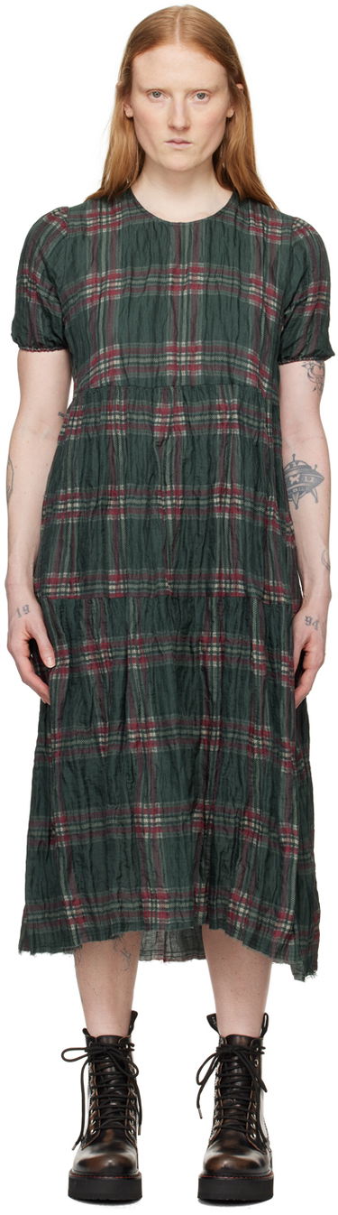 Šaty R13 R13 Check Midi Dress Zelené | R13WR028-R368B, 0