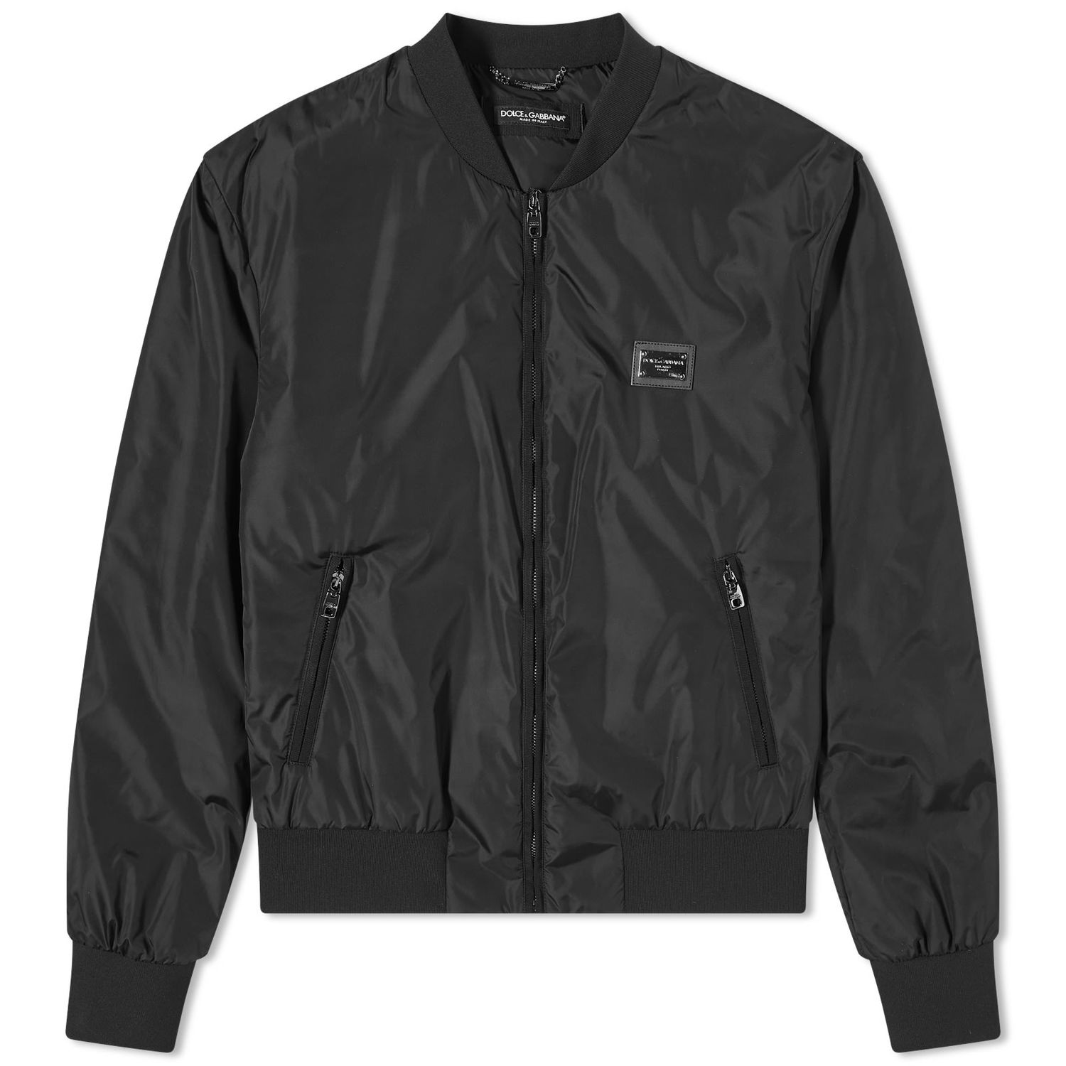 Bunda Dolce & Gabbana Nylon Plate Bomber Jacket Black Čierna | G9ABPTG7F2J-N0000, 0