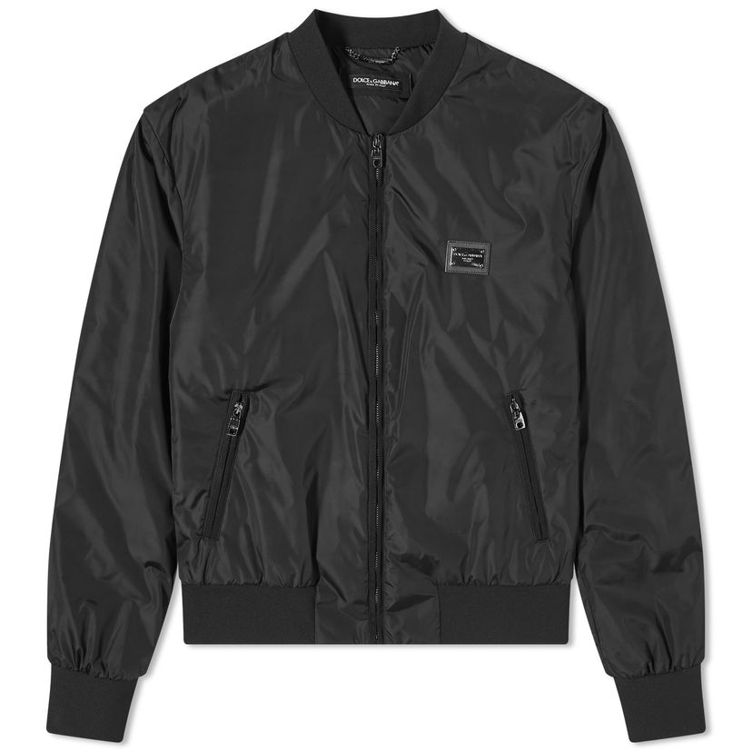 Bunda Dolce & Gabbana Nylon Plate Bomber Jacket Black Čierna | G9ABPTG7F2J-N0000