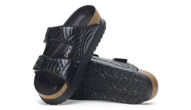 Tenisky a topánky Birkenstock Arizona PAP French Piping Flex Platform Narrow Fit Quilted Sandals Čierna | 1028422, 4