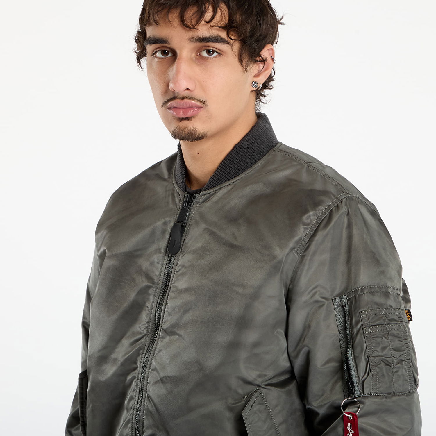 Bomber bunda Alpha Industries MA-1 Distressed Bomber Jacket Šedá | 258128-432, 1