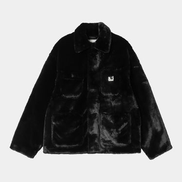 Kabáty Carhartt WIP Olney Michigan Faux Fur Collared Four-Pocket Coat XS Čierna | I035320_4, 0