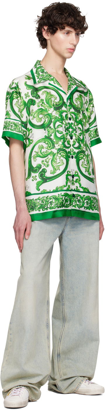 Košeľa Dolce & Gabbana Print Shirt Zelené | G5JH9THI1S6, 3