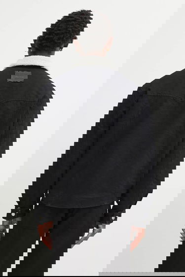 Kabáty Aries Oversize Sherpa Denim Car Coat Čierna | AR7120004, 2