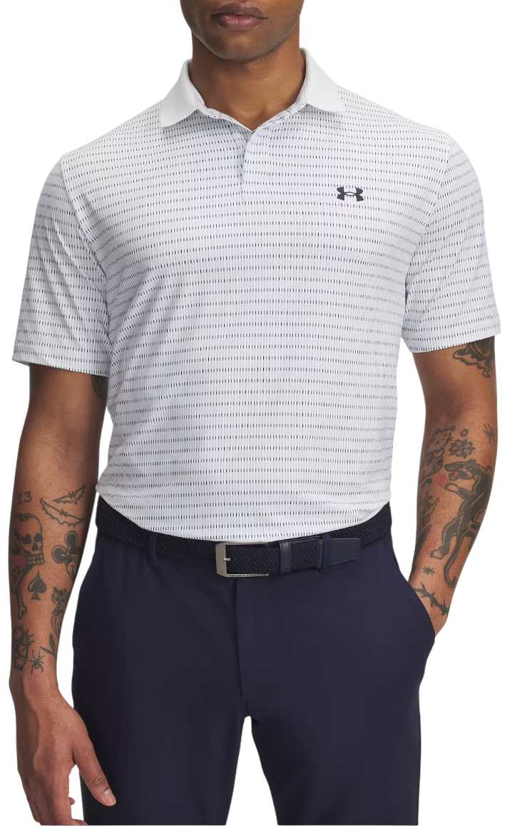 Polo tričko Under Armour Drive Chill Printed Polo Biela | 1389597-102