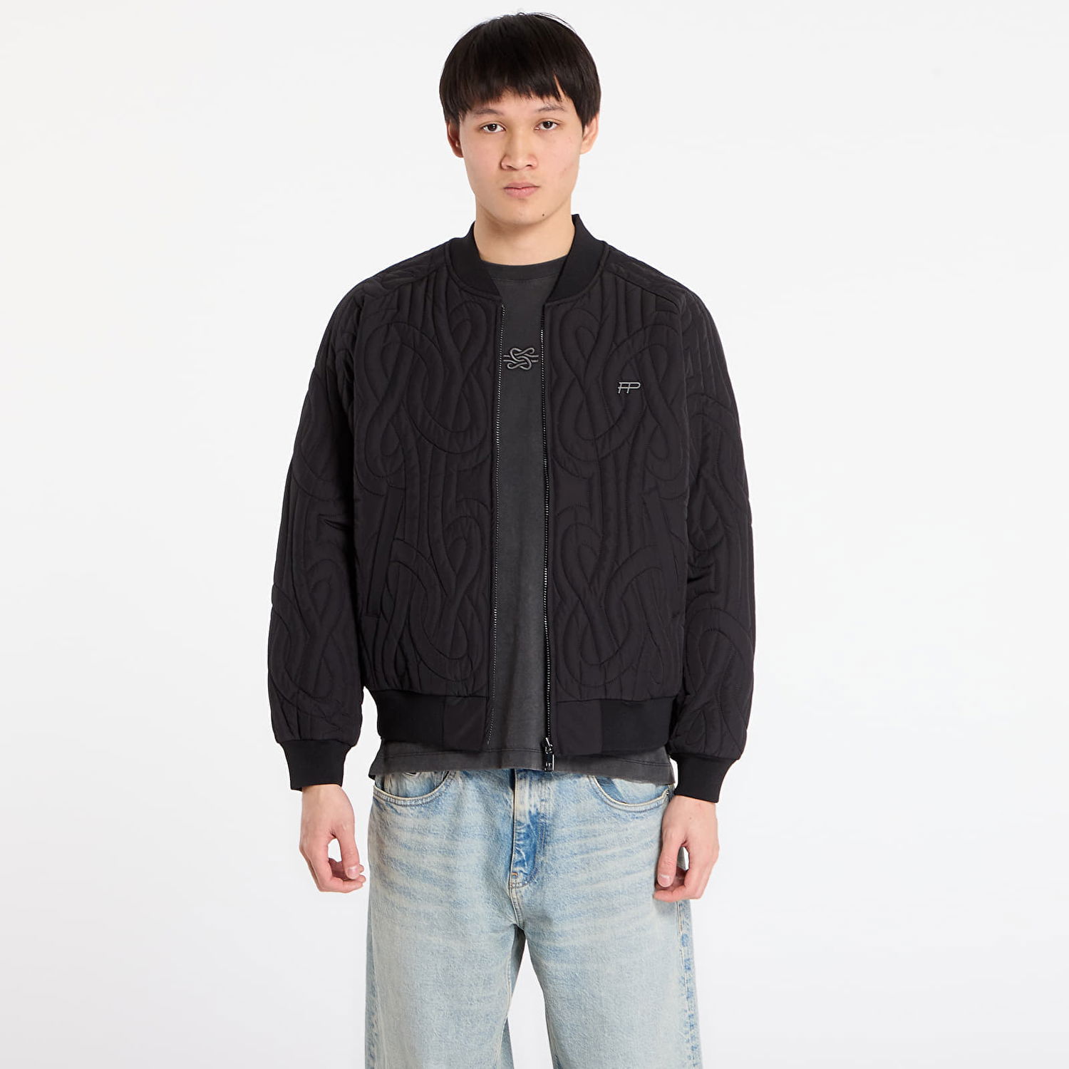 Bomber bunda Filling Pieces Quilted Bomber Jacket L Čierna | 422460504199 Black, 0
