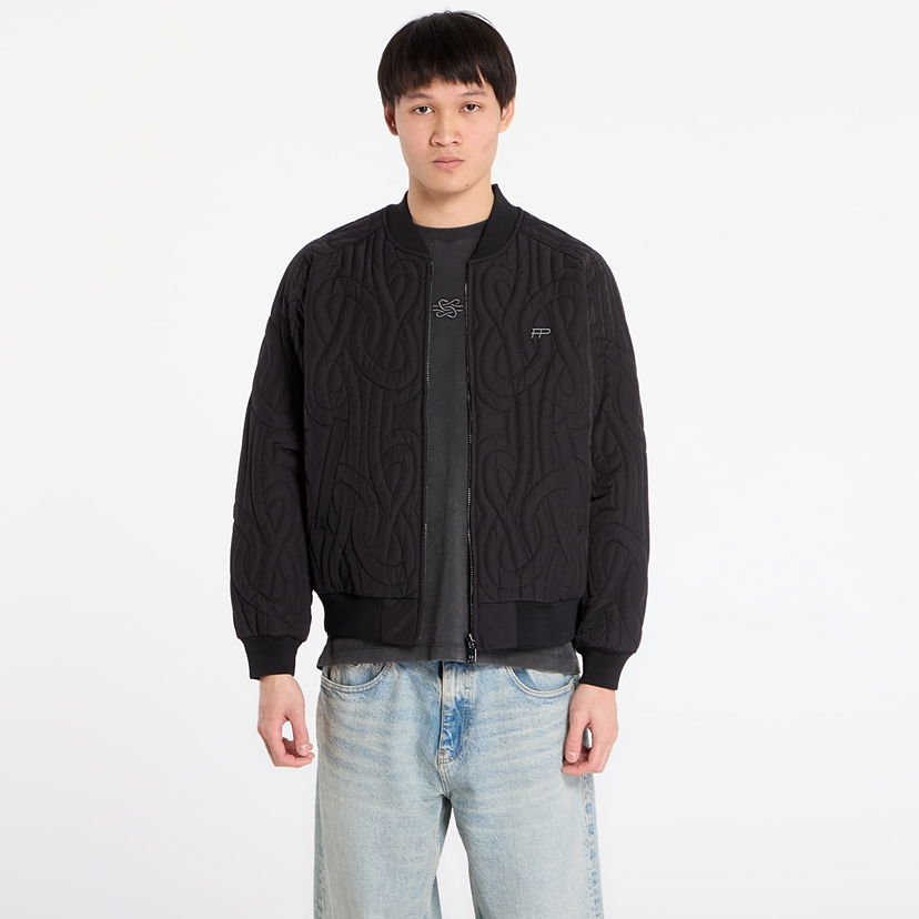 Bomber bunda Filling Pieces Quilted Bomber Jacket L Čierna | 422460504199 Black