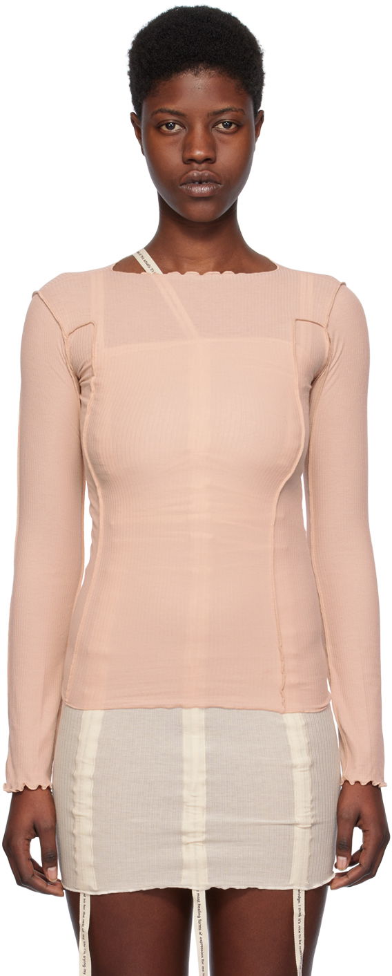Tričko Baserange Baserange Omato Long Sleeve T-Shirt Ružová | TTML-RB-SP24, 0