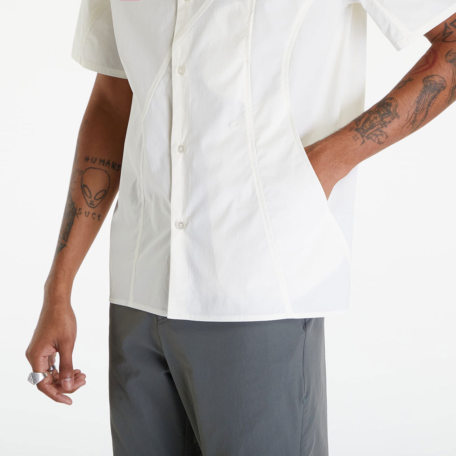 Košeľa Post Archive Faction (PAF) 6.0 Shirt Center White Biela | 60TSCW-WHITE, 1