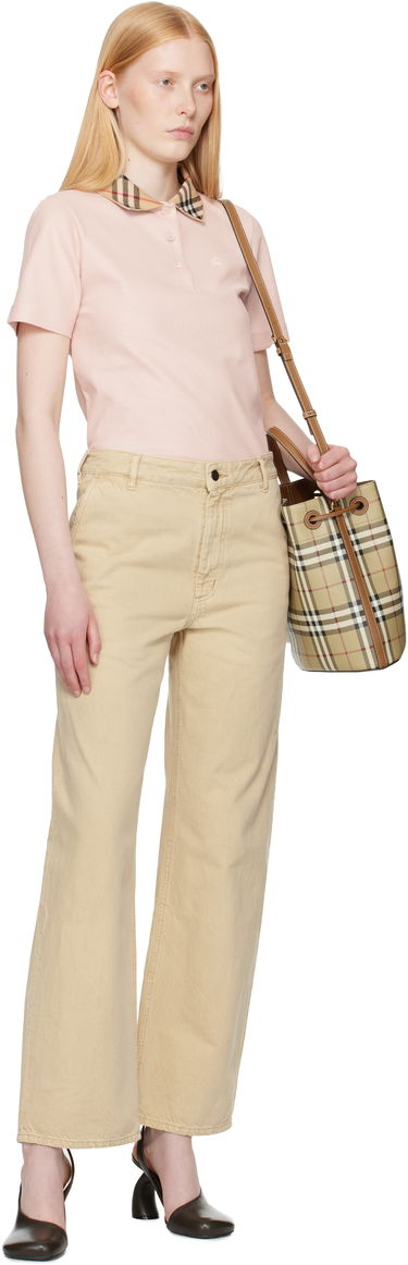 Polo tričko Burberry Burberry Check Collar Polo Ružová | 8110317, 4