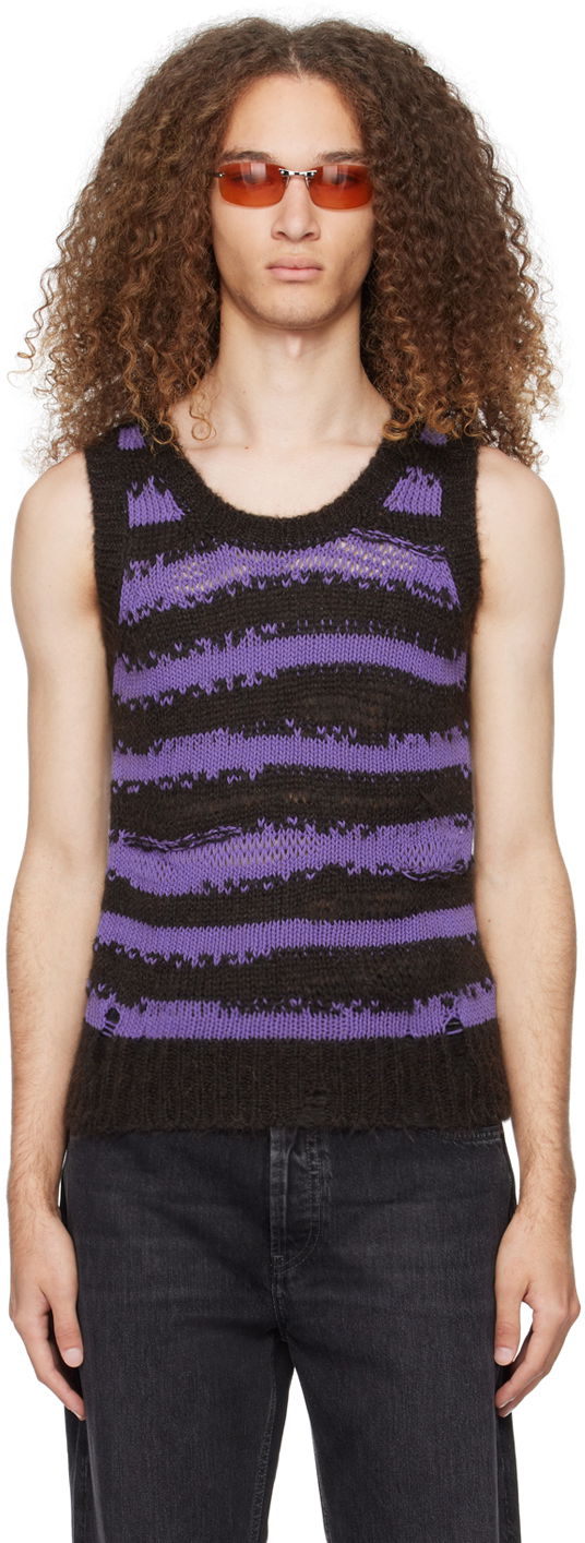 Sveter Acne Studios Distressed Vest Fialová | A60480-, 0