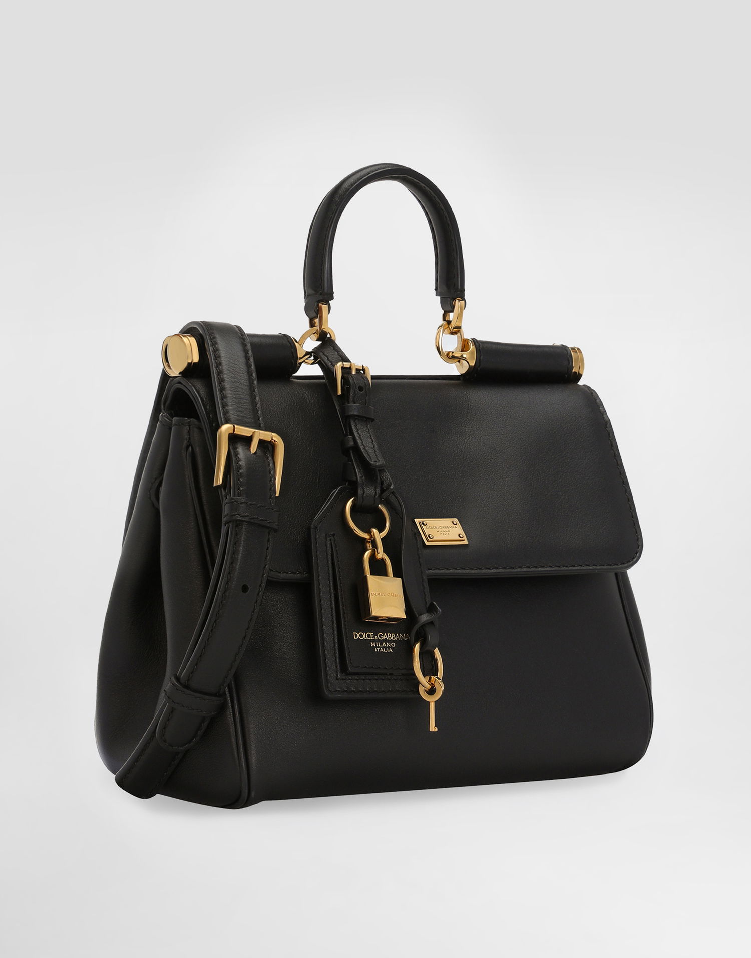 Kabelka Dolce & Gabbana Dolce & Gabbana My Sicily Plongé Calfskin Handbag Čierna | BB7781B732180999, 1