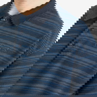Polo tričko Polar Skate Co. Men's Stripe Surf Polo Shirt, Large Modrá | PSC-SP25-47, 5