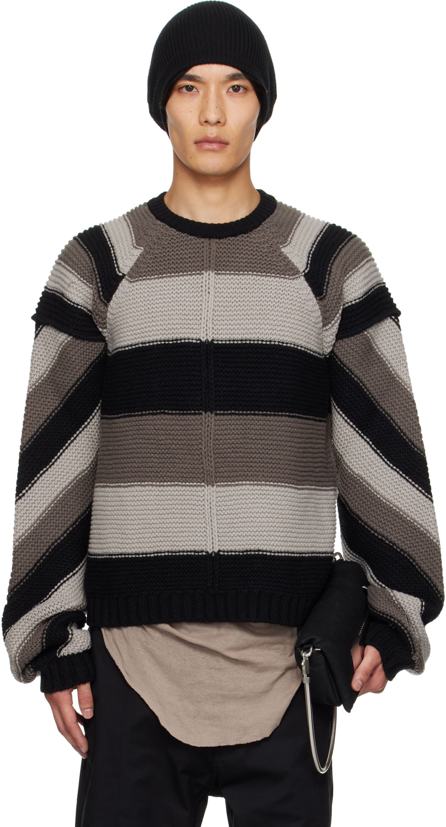 Sveter Rick Owens Rick Owens Concordians Pitti Striped Sweater Rôznofarebný | RU02E1682 KWV, 0