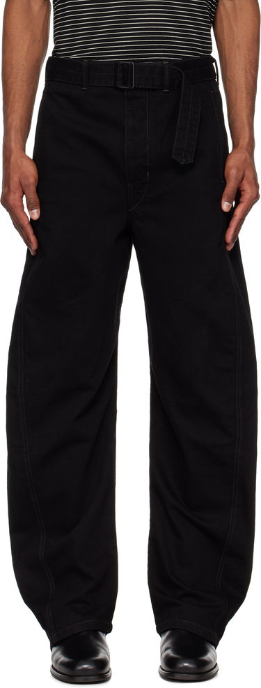 Nohavice LEMAIRE Lemaire Twisted Belted Jeans Čierna | PA326 LD1031, 0