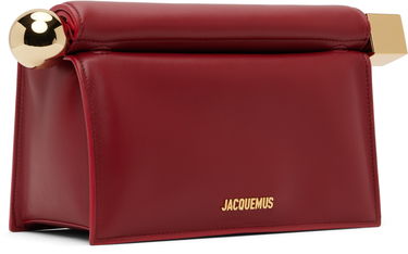 Kabelka Jacquemus Grained Leather Flap Clutch 'The Rond Carré' Červená | 24EBAW00356AC27L14, 1