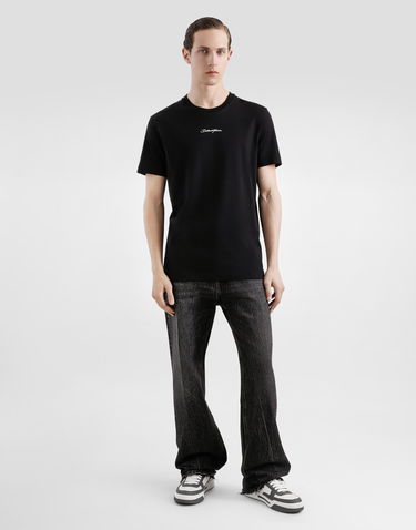 Džínsy Dolce & Gabbana Dolce & Gabbana Oversize Cotton Jeans With Embroidered Logo Čierna | GWVNXZG8MU8S9001, 1