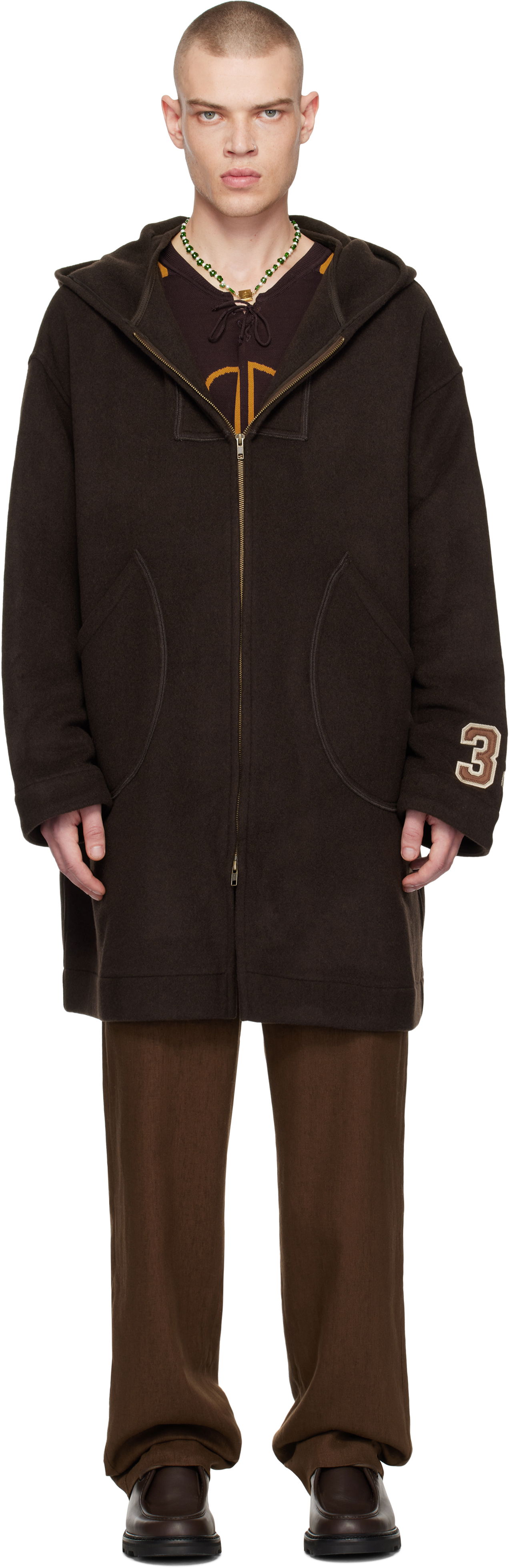 Mikina Bode Fleece Hooded Coat Hnedá | MRF24OW010, 0