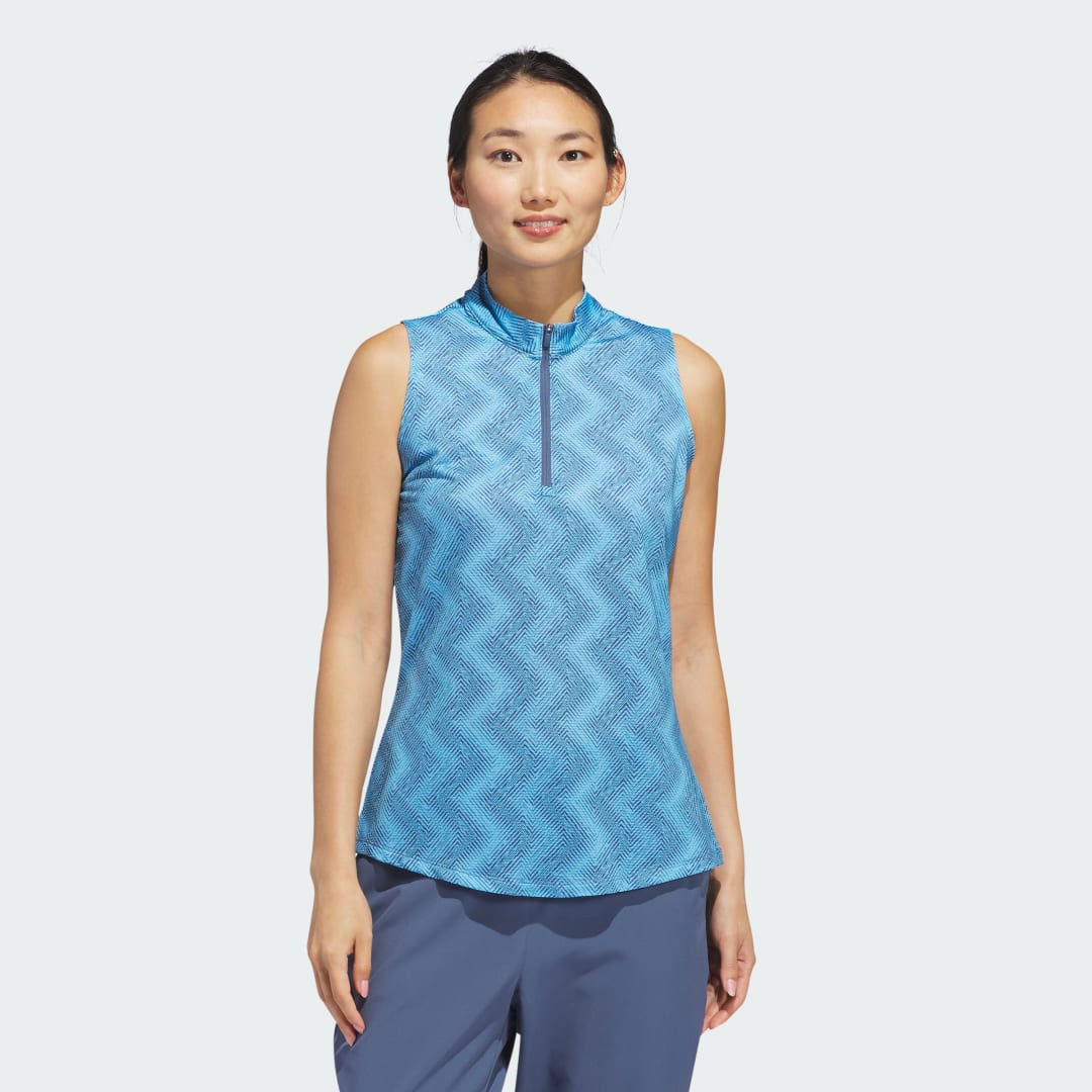 Tielko adidas Performance Ultimate365 Printed Sleeveless Golf Polo Modrá | IP4231, 0