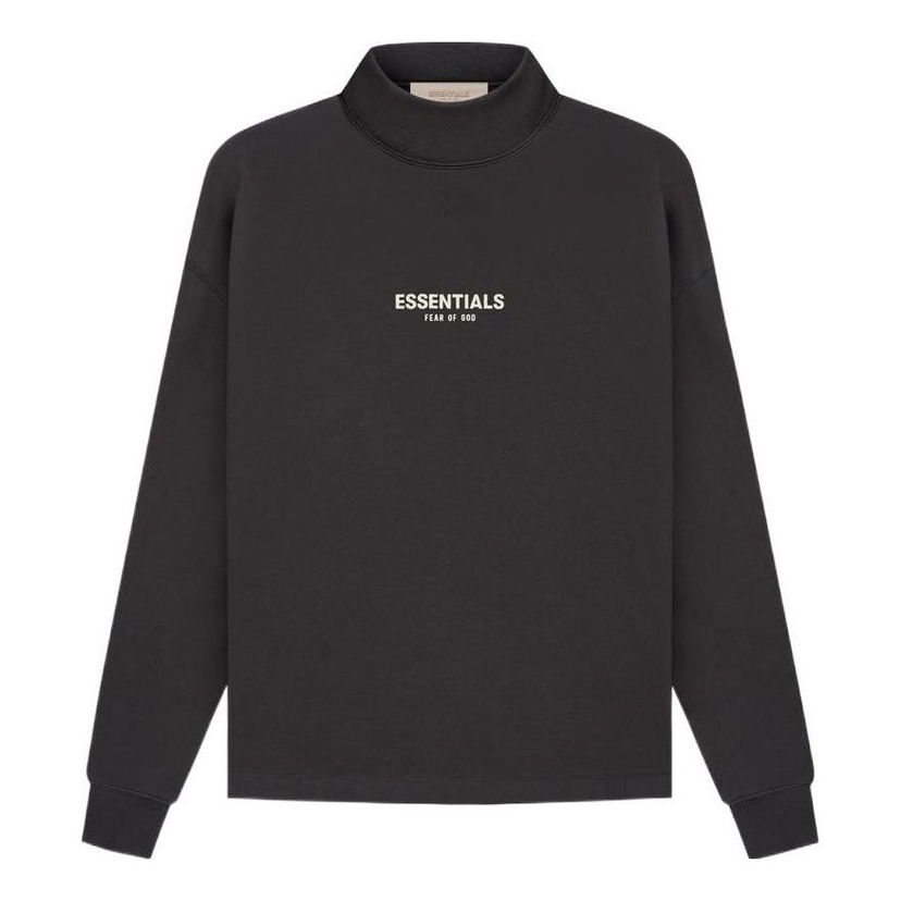 Sveter Fear of God Essentials Relaxed Mockneck Sweatshirt Čierna | FOG-SS22-135