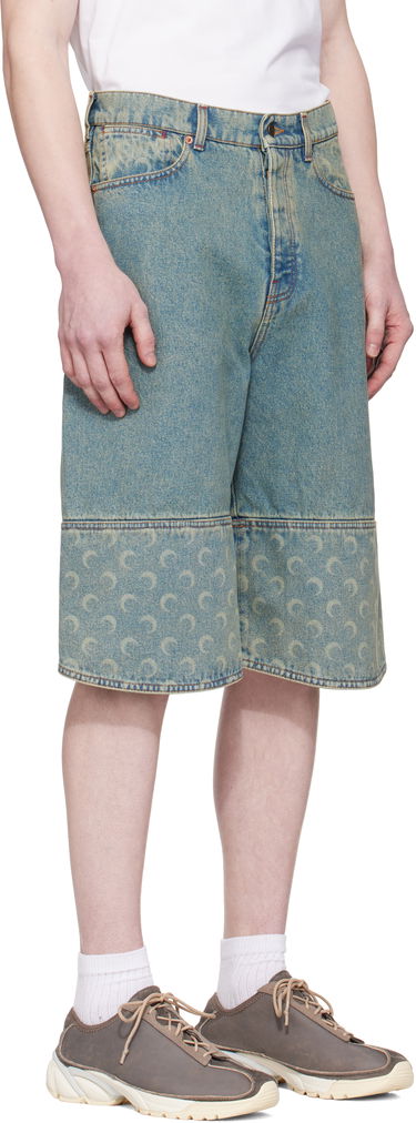 Šortky Marine Serre Marine Serre Moon Laser Denim Shorts Modrá | USH004A CDEN0003, 1