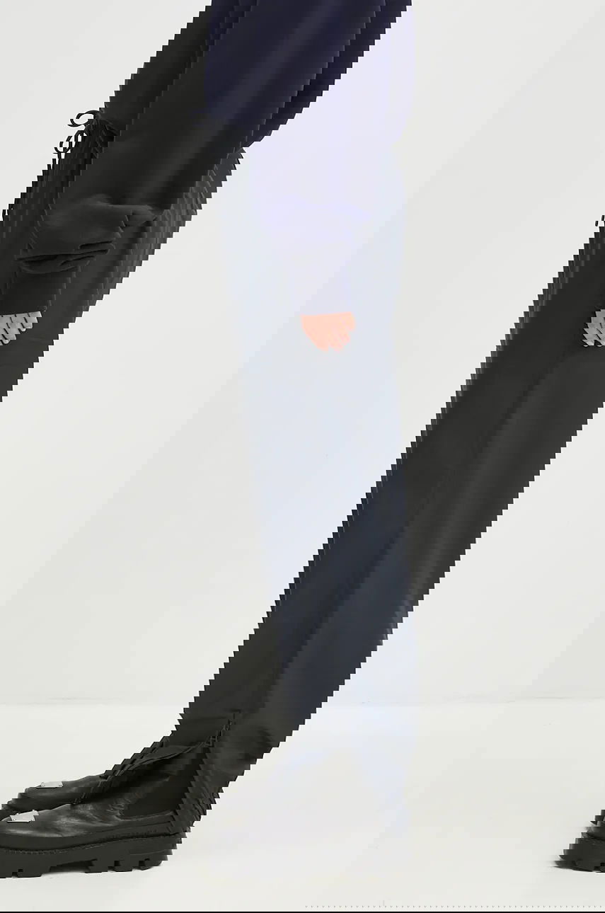 Nohavice Rains High Waist Drawstring Pants Navy | 18560.NAVY, 1