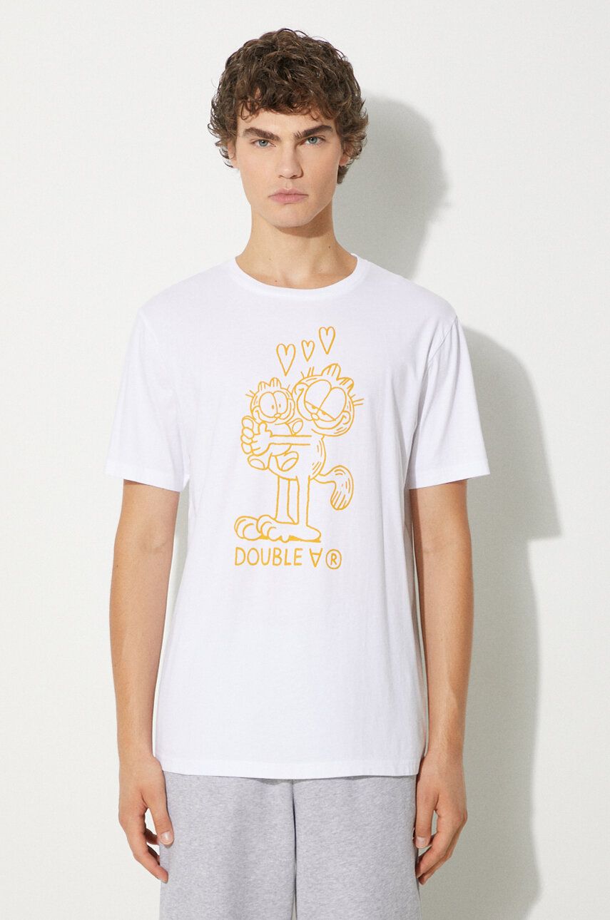 Tričko WOOD WOOD Garfield Print T-shirt Biela | 30045703.2222, 0