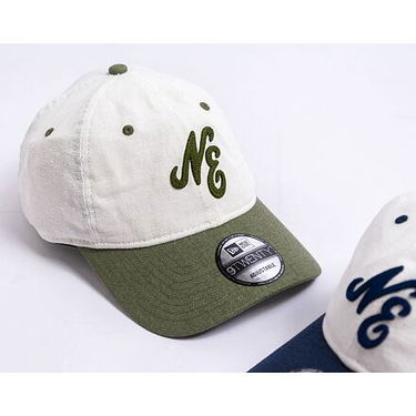 Šiltovka New Era 9TWENTY Linen Script - White / Olive Zelené | 60503545, 2