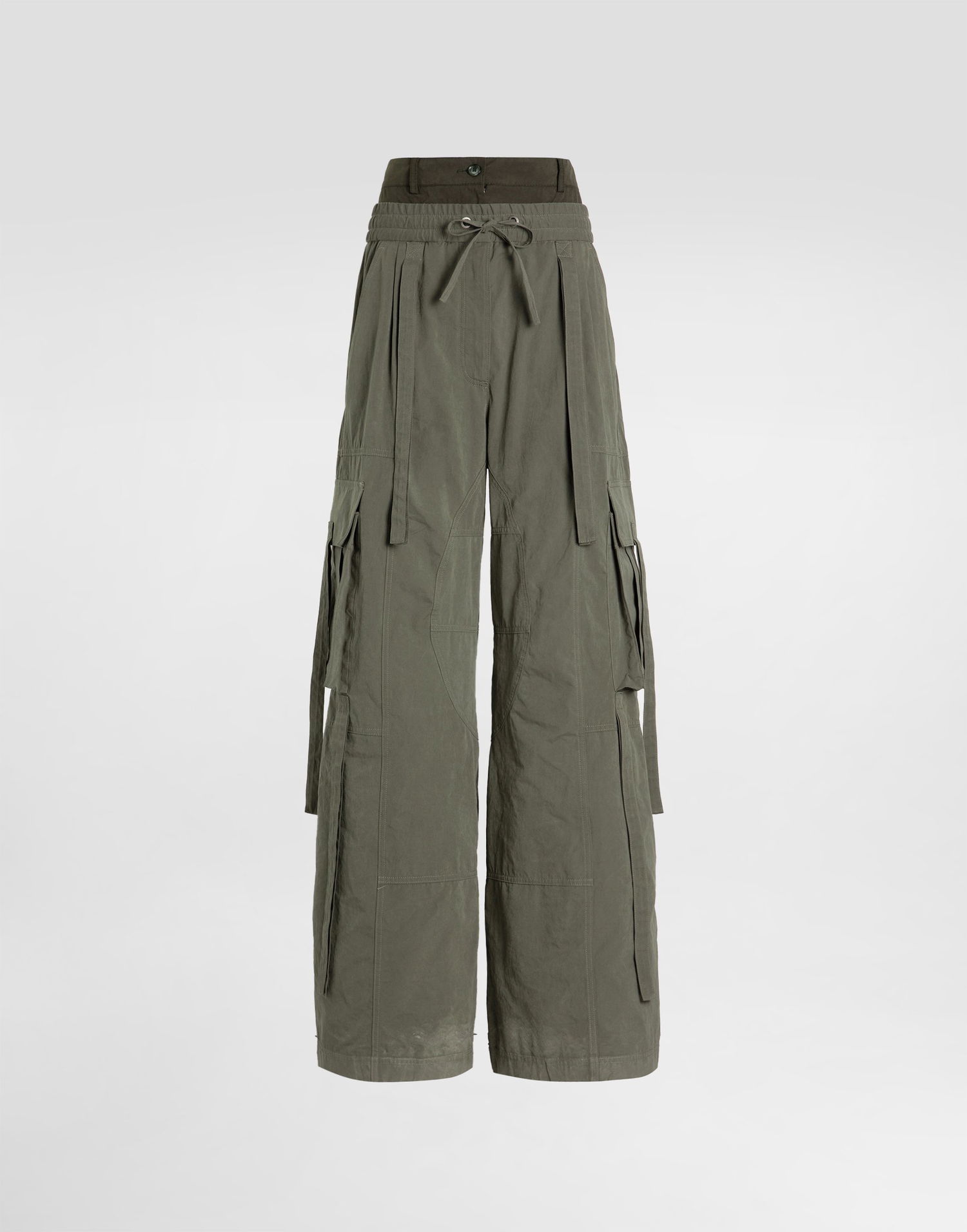 Nohavice Dolce & Gabbana Dolce & Gabbana Waxed Faille Cargo Trousers Zelené | FTDGXTHUMS8N3644, 0