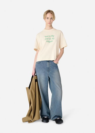 Tričko AXEL ARIGATO Printed T-Shirt with Short Sleeves Béžová | A3010002, 4