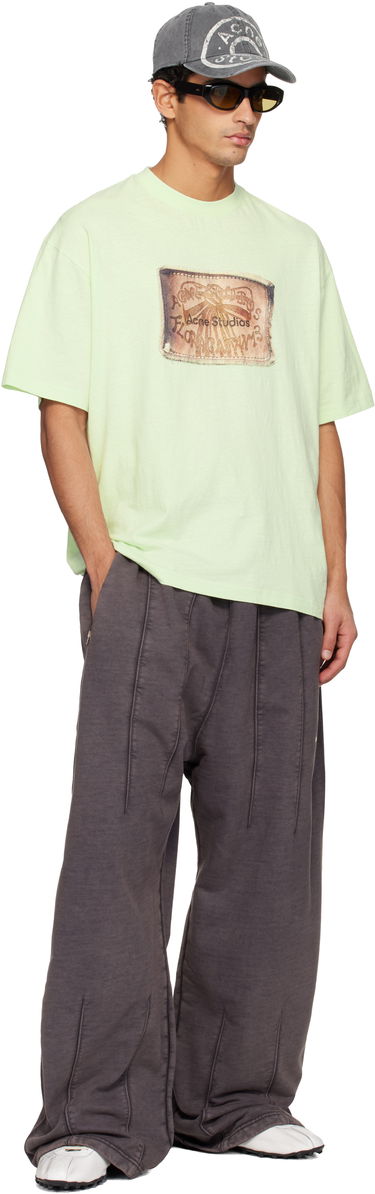 Tepláky Acne Studios Wide-Leg Seamed Drawstring Logo Sweatpants with Zipper Pocket Šedá | CK0130-, 3