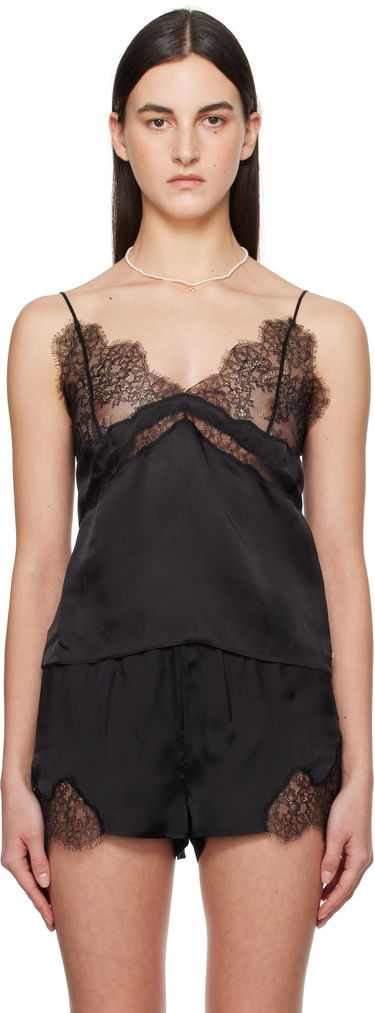 Pyžamo Anine Bing Anine Bing Dorothy Lace-Trim Silk Camisole Čierna | A-10-10358-BLK26, 0