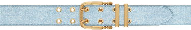 Opasok BY FAR Duo Double Buckle Denim Belt Modrá | 23CRDUDNML, 0