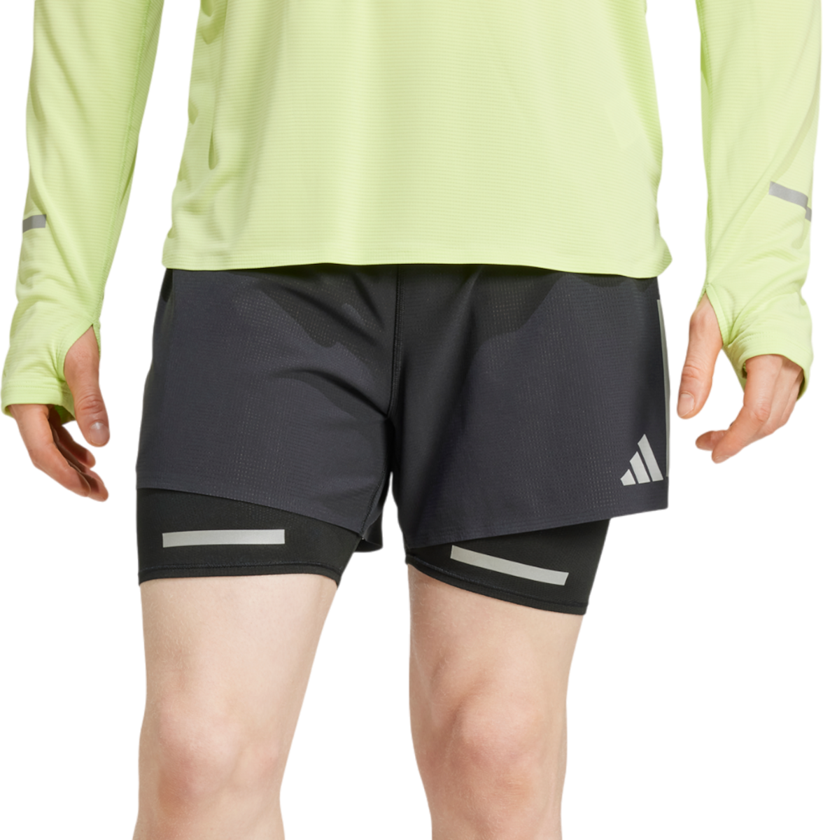 Šortky adidas Originals Ultimate 2-in-1 Running Shorts Čierna | jd7800, 0