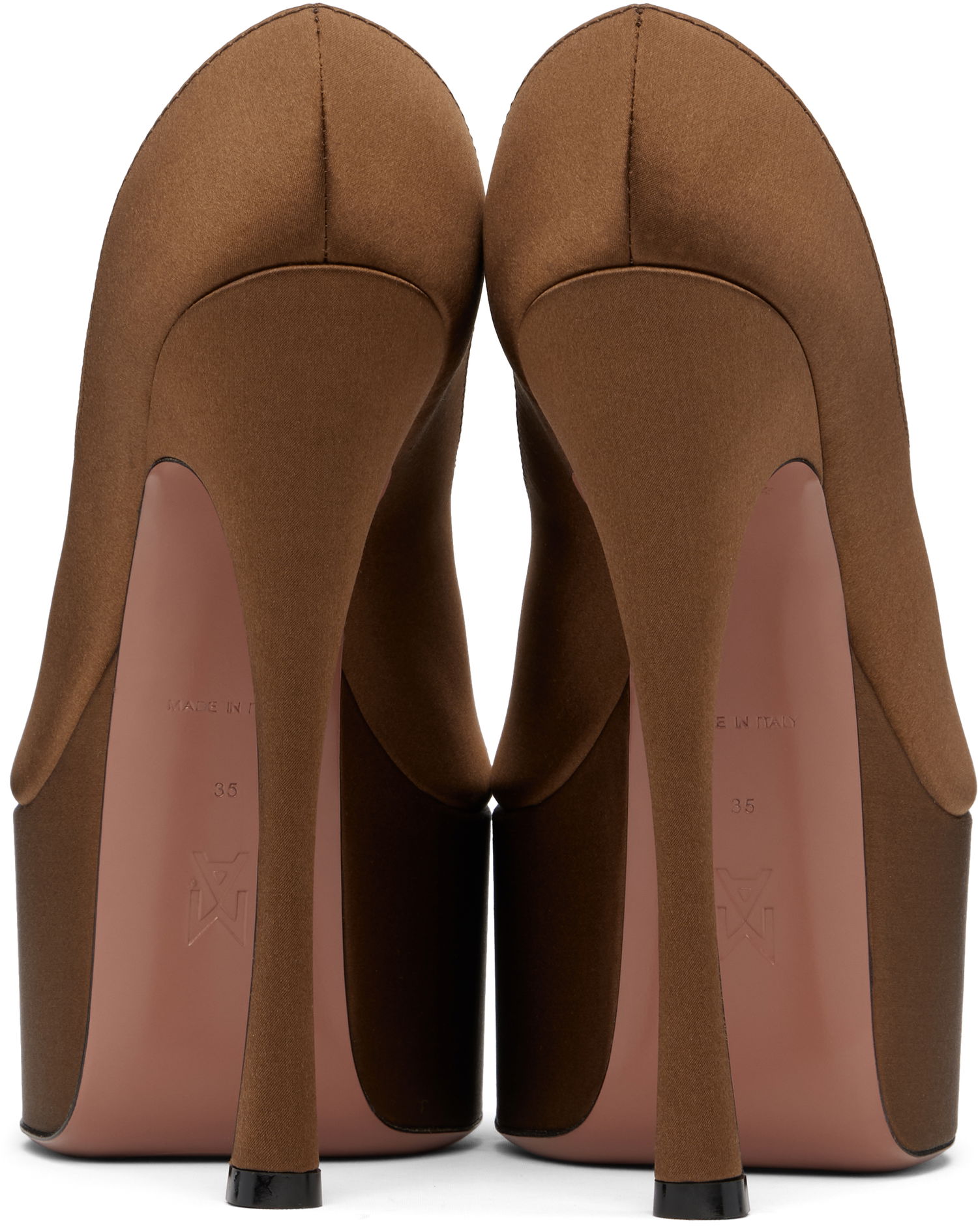 Šaty Amina Muaddi Amina Muaddi Anok Plateau Heeled Sandals Hnedá | ANOK PLATEAU, 1