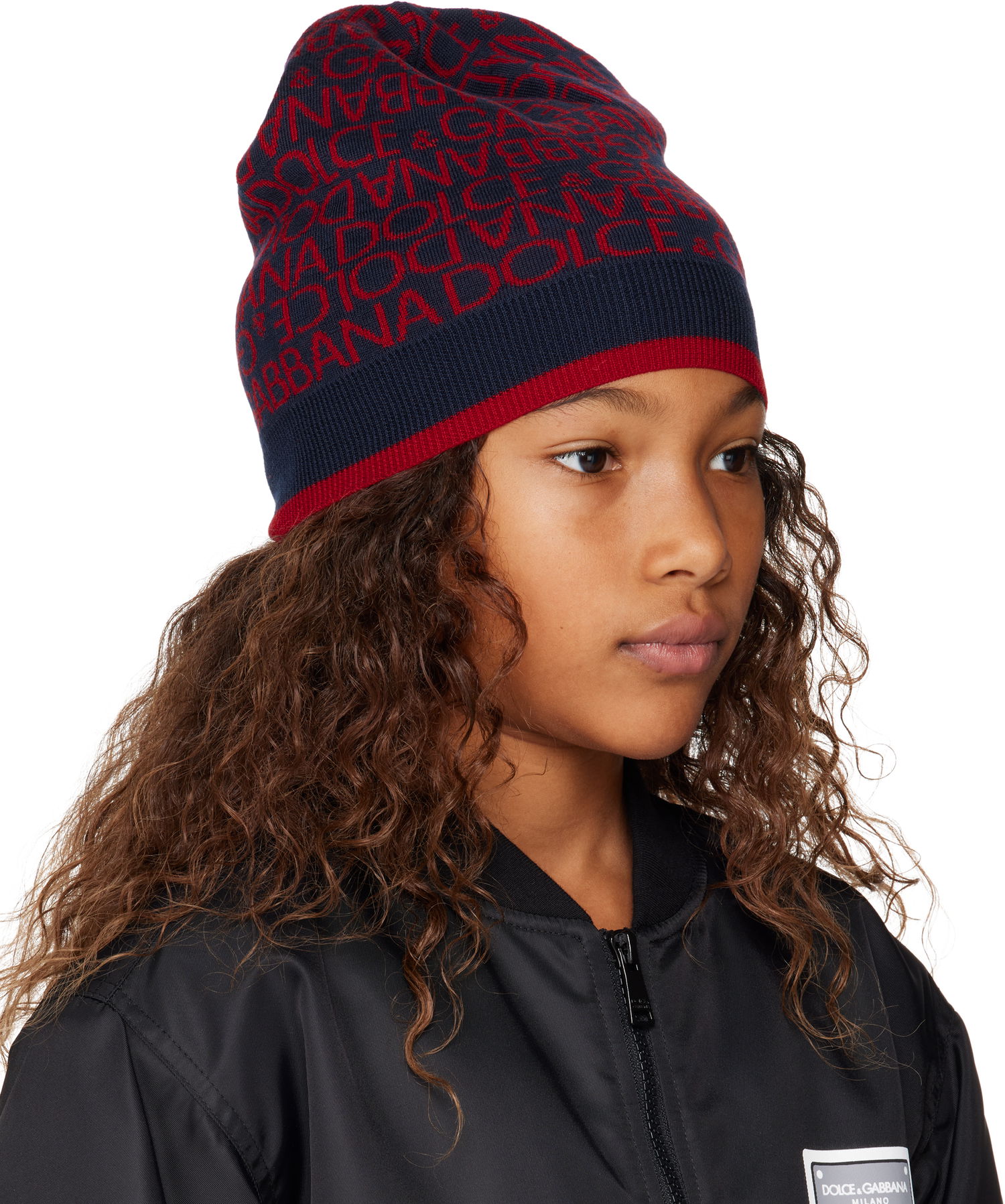 Bomber bunda Dolce & Gabbana Dolce&Gabbana Kids Jacquard Knit Beanie Čierna | LBKHA7 JCVW1, 1