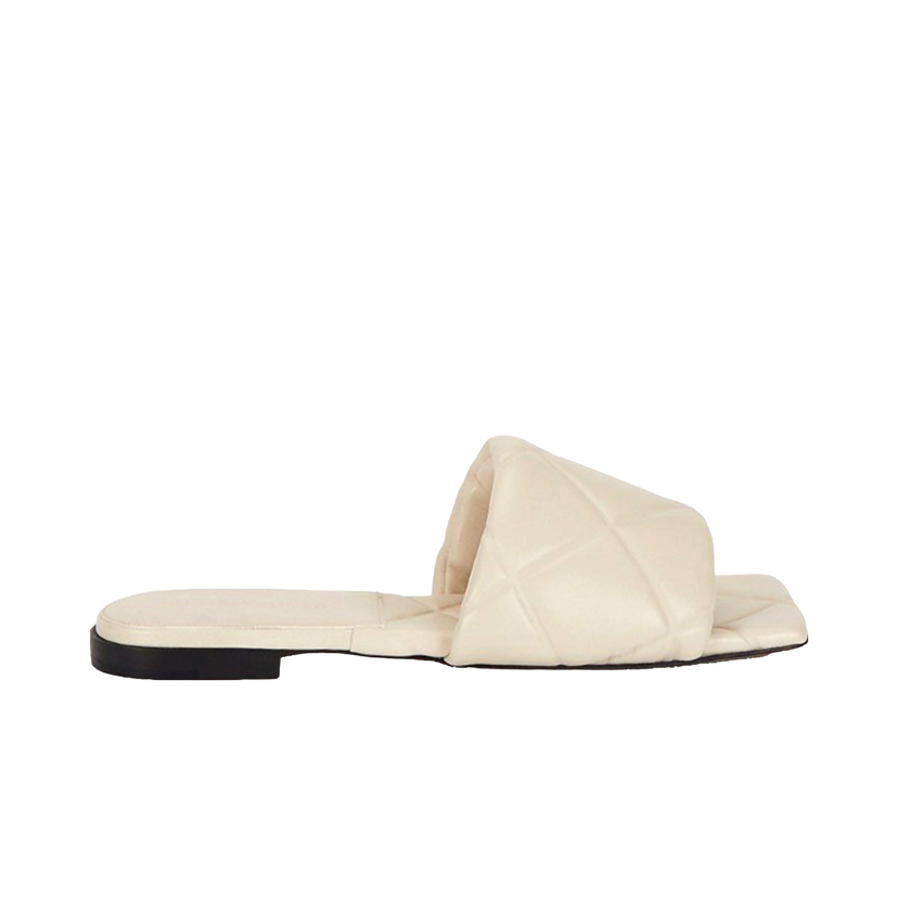 Tenisky a topánky Bottega Veneta Lido Quilted Leather Slide Sandals Biela | 639940VBP309031