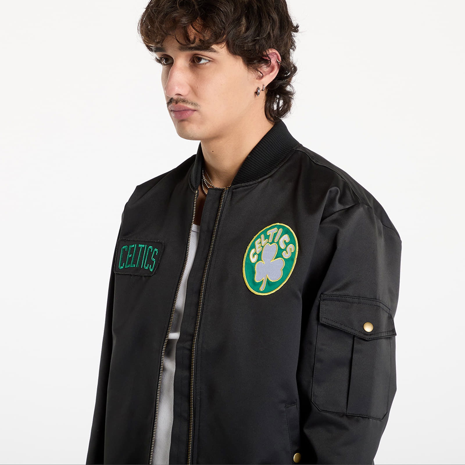 Team Leader Satin Bomber Jacket